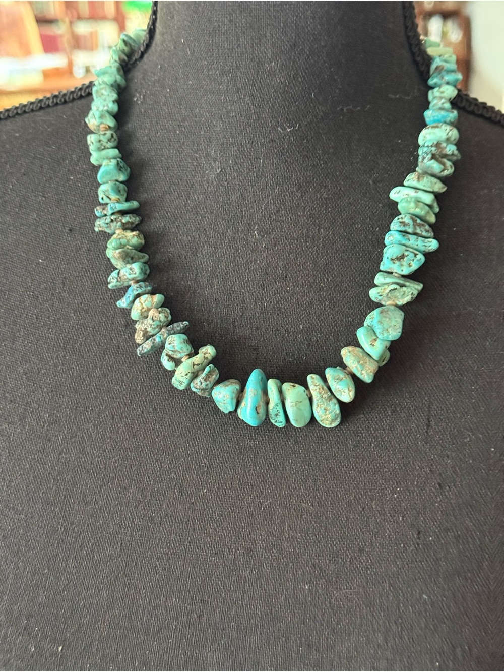 Turquoise Chip Necklace - Turquoise SHELL HEISHI BEADS! Vintage great condition